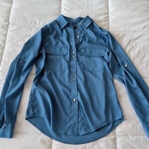 Blue Button-Up Shirt